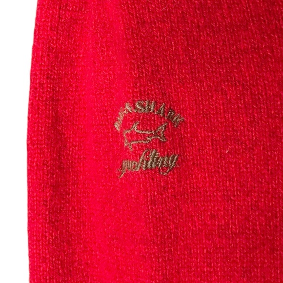 Paul & Shark 1/2 Zip Sweater Pullover Argyle Wool Red Diamond Knit Men's 2XL - Picture 10 of 12